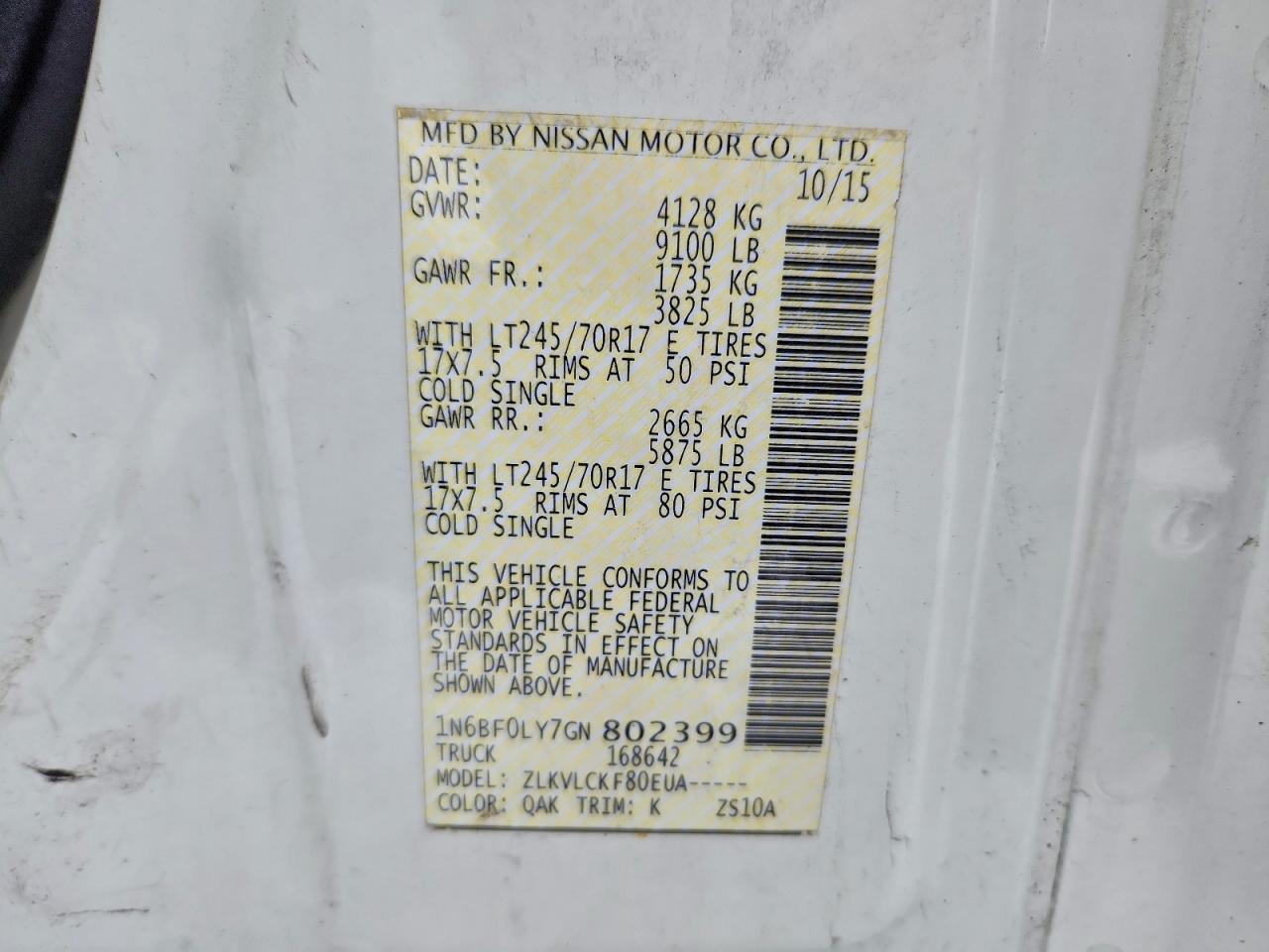 Nissan Nv 2500 S Image 12